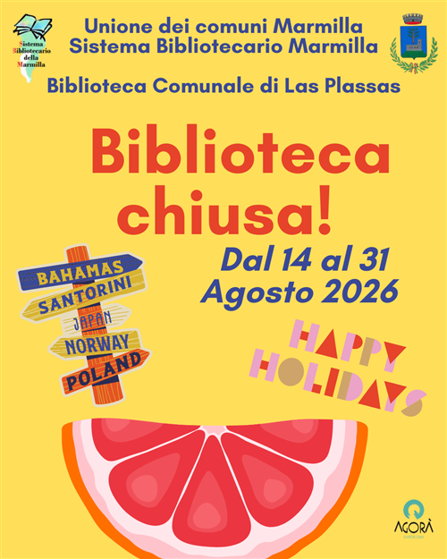 Chiusura estiva biblioteca