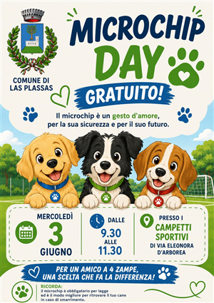 Microchip Day gratuito a Las Plassas